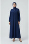 Aerobin Fabric Relaxed Fit Dress with Pockets 0278-04 Indigo - 2