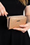 Women's Silvery Horizontal Zipper Wallet Card Holder