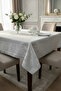 Thick Textured Water Repellent Tablecloth Stylish Jacquard Living Room Dining Table Cover - 5