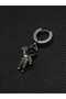 Astronaut Model Heart Love Lover Space Themed Dangle Style Hoop Single Steel Earring Accessory Jewelry Suitable for Daily Use Single Earring 1 Piece - 4
