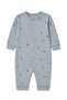 Isyis Baby Mushroom Patterned Snap Fastener Long Sleeve Jumpsuit - 3