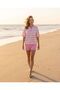 Summer Polo Neck Striped Shorts Knitwear Set, Two-Piece Set - 3