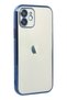 Ilkeshop New iPhone 12 Case with Lens Silicone (171808) - Navy Blue - 3