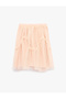 Elastic Waist Bow Detailed Midi Tulle Skirt - 4