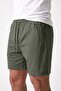 Combed Cotton Men's Cotton Shorts 26705 Khaki - 4