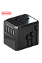 Universal Travel Adapter, 4-USB World Power Plug, International Converter for US EU UK, Wall Charger for Phone Laptop – Travel Essential