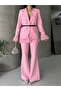 Women's Blazer Jacket Pants Set Lace Detailed Stylish Two Piece Set - 5