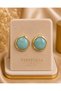 Petra Blue Natural Stone Look Gold Color Vintage Premium Earring Set for Women