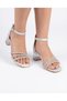 Girl's Heeled Evening Dress Shoes with Glitter Stones, Stylish Wedding Party Comfortable Fit