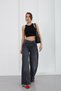 Trend Special Design Wide Leg Star Embossed Pocket Detail Jean Laser Detail Pants-Trending Special Design Wide Leg Star Embossed Pocket Detail Jean Laser Detail Pants - 2