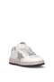 26Y374 Women's Genuine Leather Classic Sneaker Silver - 2