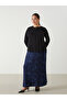 Patterned Women's Skirt with Elastic Waist - 2