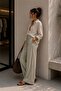 100% Cotton Muslin Fabric Wide Leg Women's Trousers My3535 - 2