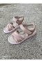 Genuine Leather Orthopedic Sole Velcro Girls' Sandals Pudra - 2