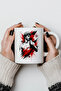 Sculpture Art Patterned 330ml Printed White Ceramic Mug Cup - 5