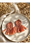 Handmade Bohemian Brown Dreamcatcher Earrings - Simple and Authentic - 4