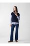 Alita City Lcw Everyday Navy Blue Shirt Collar Women's Knitwear Sweater - 2