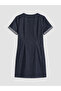 Nevavm Oval Collar Plaid Detailed Mini Jean Dress with a Difference - 8