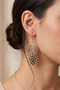 Ethnic Hippie Style Feather Earrings 7 Cm.