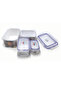 Food Container For Kitchen,Food Storage,Plastic Container,5-Piece Reusable Plastic,Meal Prep Container Set,Stackable Kitchen Organizers,Microwaveable,Freezer-Safe,Dishwasher-Safe , BPA Free - 5