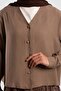 Tencel V-Neck Buttoned Jacket Mink - 4