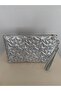 Star Stitched Clutch Star Women's Bag Silvery Metallic Star Patterned Gold Shiny Portfolio & Clutch Bag with Removable Wrist Strap - 4
