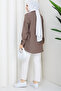 Women's Stone Embellished Pocketed Shirt Tunic - 7