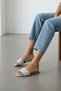 Kret Silver Stone Detailed Women's Slippers - 3