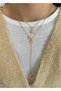 Minimum 2-Piece Cowboy Fan Low-Cut Women's Gold Necklace Set - 4
