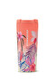 Peach Color Stainless Steel Thermos with Floral Motif Soft Texture 443ml