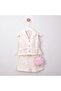 Milan Bag Accessory Lace Shorts Blouse Two-Piece Set - 2