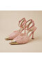 Dantele Metal Toe Detailed Lace Heeled Shoes - 4