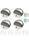 4 Pcs Floor Door Stopper, Single Hole Stainless Steel Floor Mounted Doorstop with Hardware