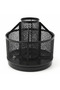 Metal Mesh Rotating Desk Organizer & Pen Holder – Black | 13 cm