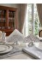 Luxurious Flower-Adorned Silver Metal Presentation Napkin Holder - 2 Pieces - 3