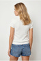 Women's White Dog Embroidered Polo Collar Knitwear Blouse Blz-19003352 - 6