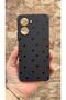 Vivo Y18 Compatible Mini Black Heart Patterned Silicone Shock Absorbing Classic Protected Rubber Case - 2