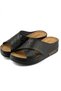 Women's Orthopedic Soft Sole Anti-Sweat Double-Strapped Straw Type Comfortable Mother's Indoor Slippers - 3