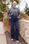 Dark Blue High Waist Palazzo Pants - 2