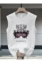 Men's oversized crew neck sleeveless t-shirt - longline