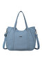 Jeans Blue Large Size Shopper Design Lightweight Fabric Women's Shoulder Bag