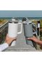 40oz Insulated Stainless Steel Tumbler with Handle Straw Lid Travel Coffee Cup White - 7
