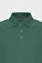 Non-Curling Pique Polo Collar Men's Dark Green T-Shirt - 8