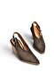 Y654154702 Brown Genuine Leather Suede Western Heeled Shoes - 8