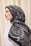 Velora Scarf Ethnic Black - Gray 90X90 - 3