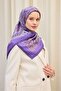 Velora Scarf Ethnic Purple 90X90 - 2