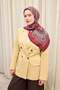 Velora Scarf Ethnic Burgundy 90X90 - 2