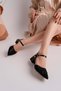 Ba04606 Women's Black Mesh Sequin Evening Dress Large Size 3 cm Classic Heeled Shoes - 40