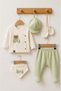 Seasonal Cotton 5-Piece Newborn Male Hospital Discharge Bodysuit Set/Newborn Gift - 2