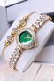 Wedding Dress Model Zircon Stone Gold Green Women's Watch - Steel Band Japanese Machine Special Boxed Dkby2061C4 - 5